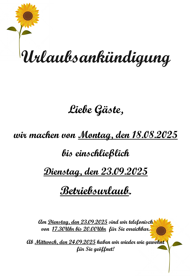 Betriebsurlaub